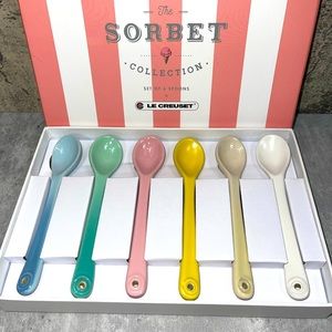 Le Creuset Sorbet Teaspoons Cafe Spoons Set of 6